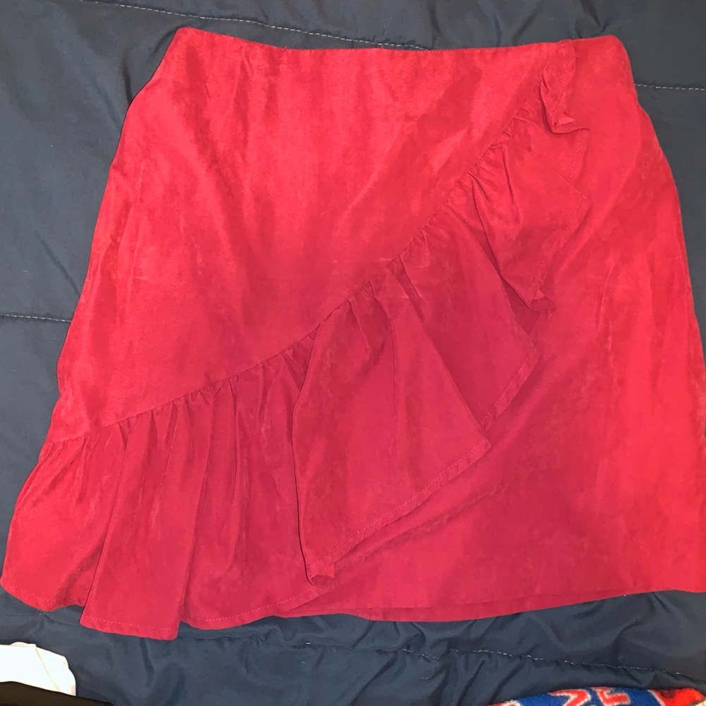 Suede, High Waisted Skirt